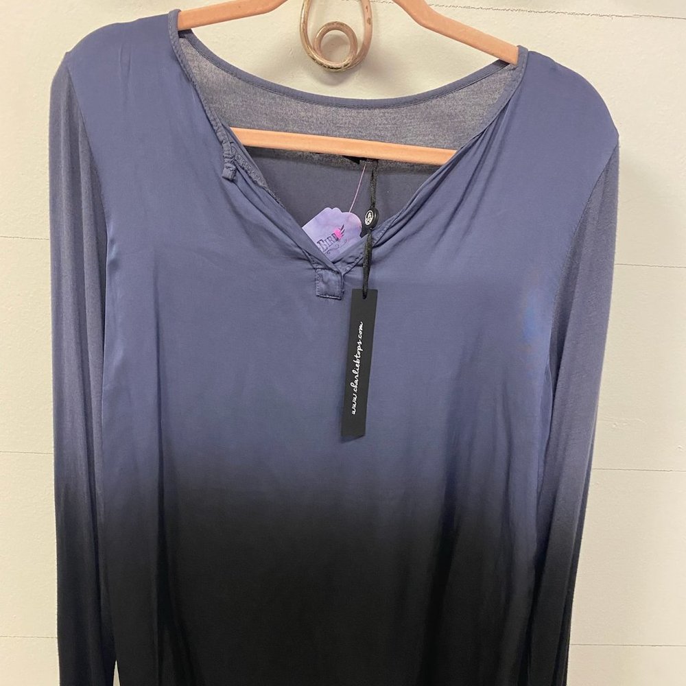 CHARLIE B NWT OMBRE TOP